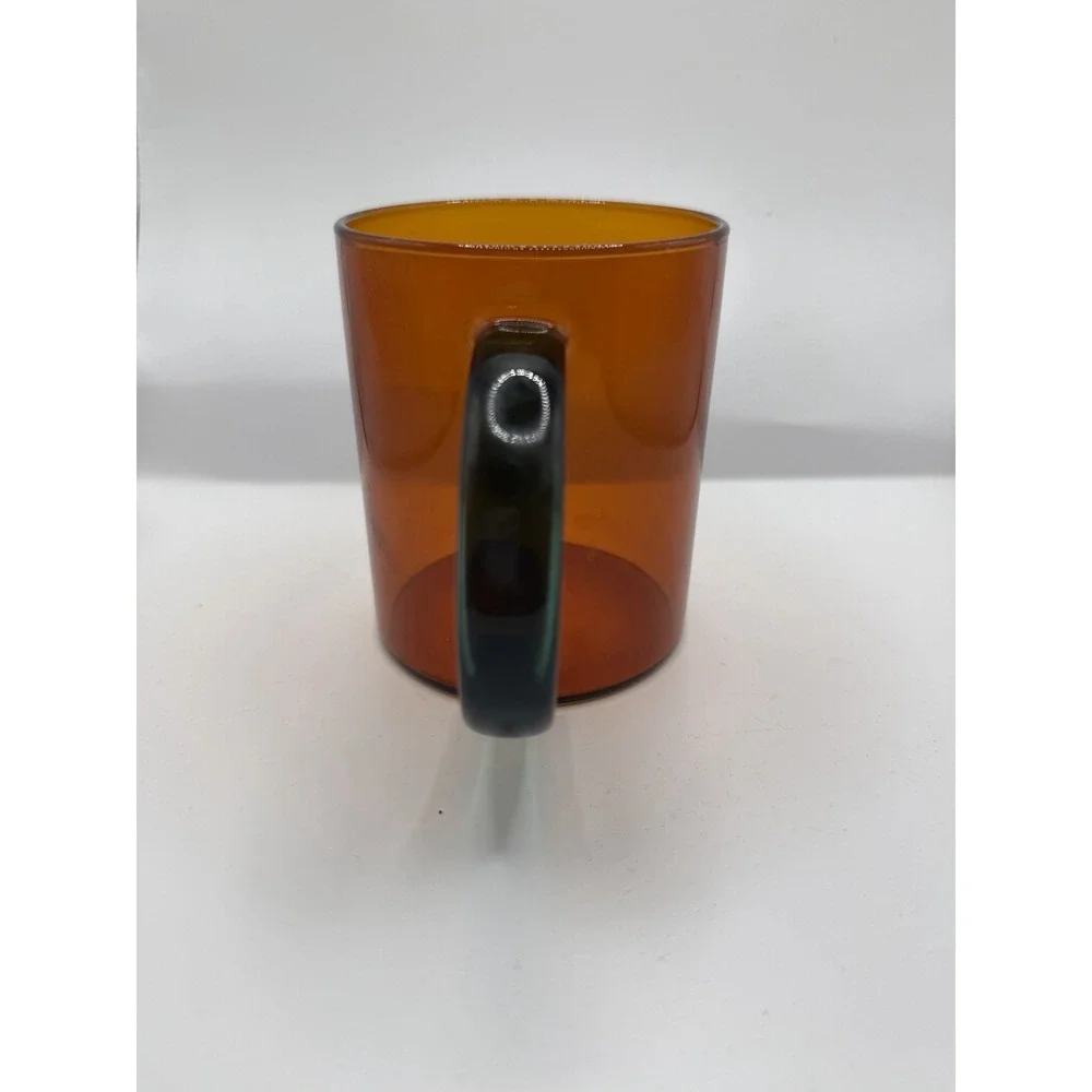 IKEA SKUGGSTUBB Heat Resistant Glass Mug Brown Green 14 oz Willy Chong‎ Designed